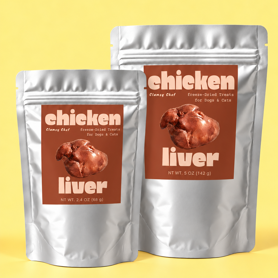 Freeze-Dried Chicken Liver for Dogs & Cats | Vitamin-Rich, High-Protein Treats | Clumsy Chef