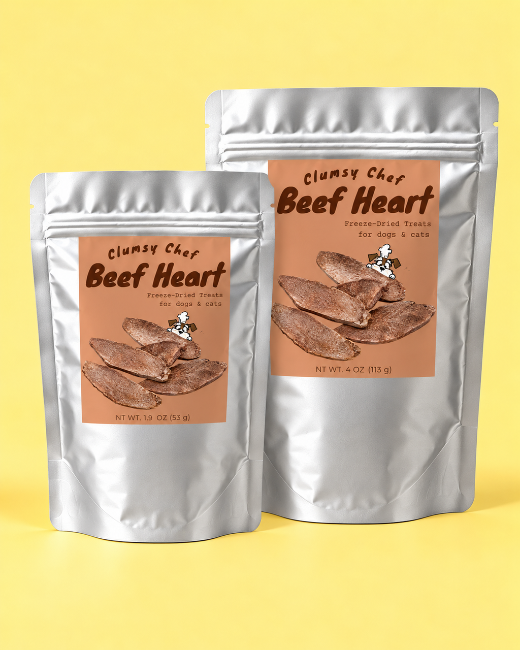 Freeze-Dried Beef Heart for Dogs & Cats — Whole cut muscle meat treats