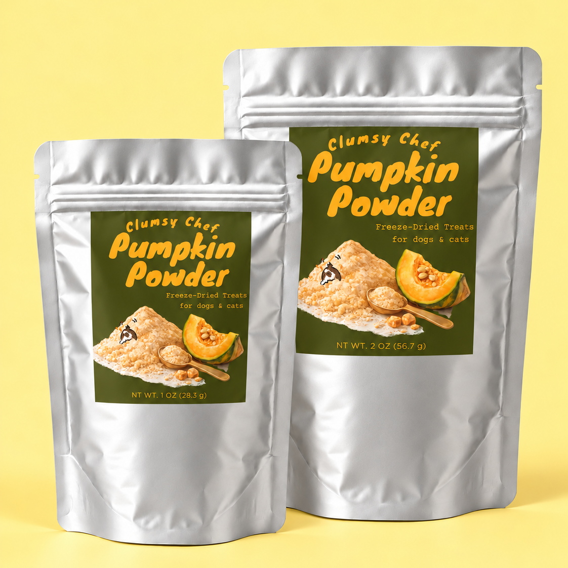Pumpkin Powder for Dogs & Cats | Fiber & Digestive Support | Clumsy Chef